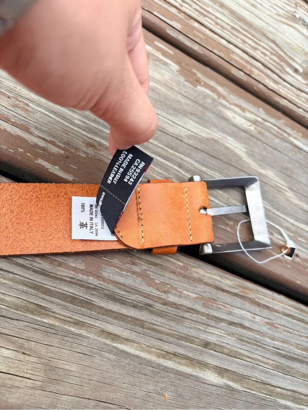NEW Diesel Brown Leather Belt – Size 90 (US 35”)